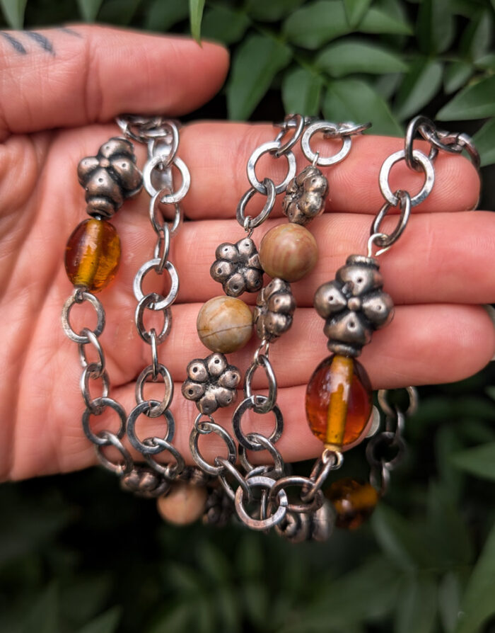 Earthy Festival Upcycled Necklace - Image 2