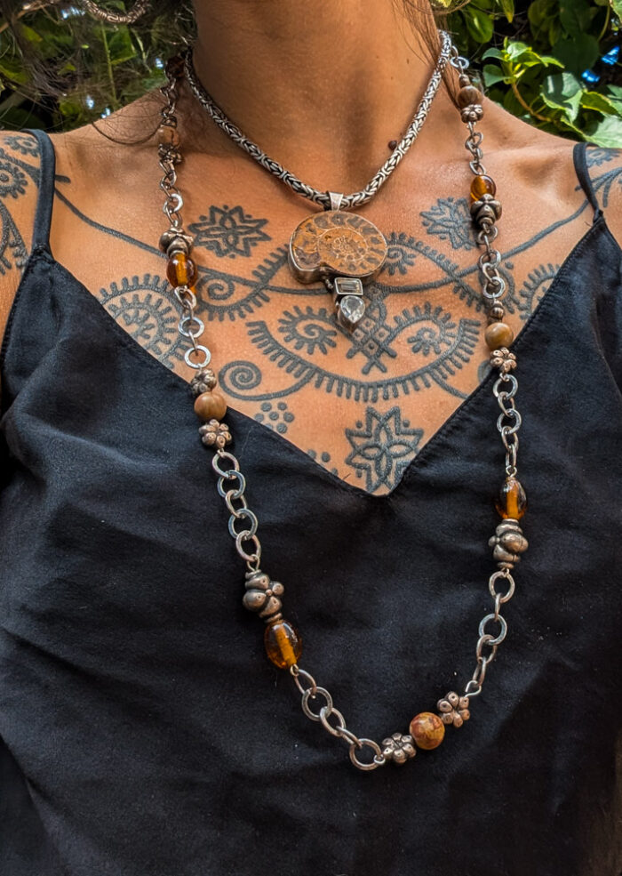 Earthy Festival Upcycled Necklace - Image 4