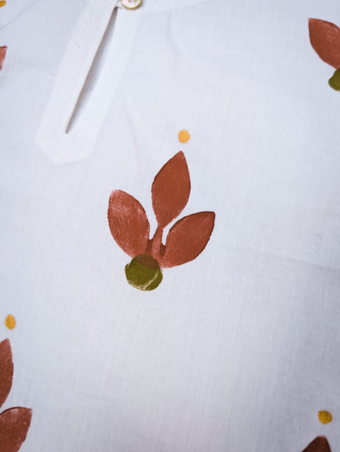 Children's Earthy Floral Printed Top - Image 3