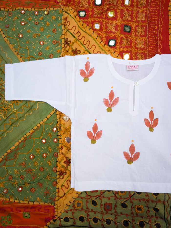 Children's Earthy Floral Printed Top - Image 2