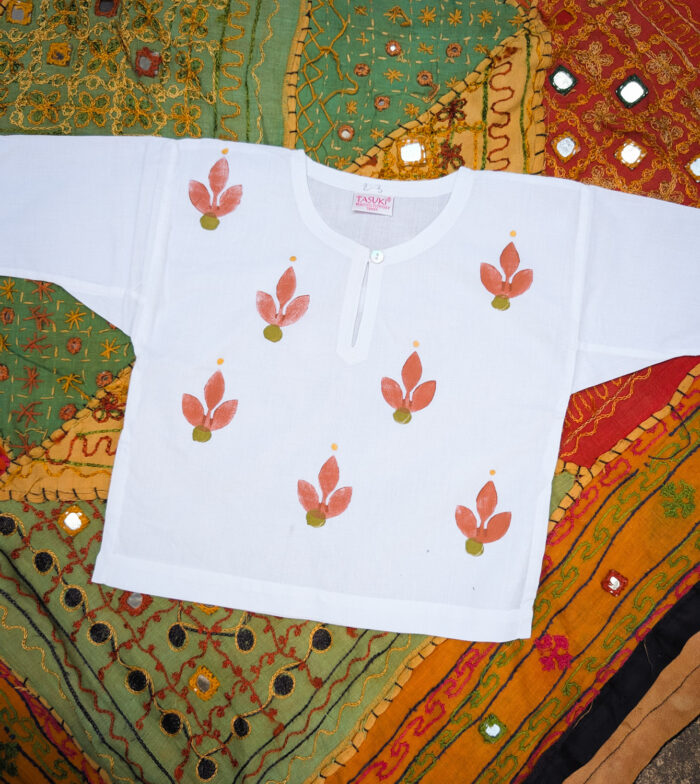 Children's Earthy Floral Printed Top - Image 5