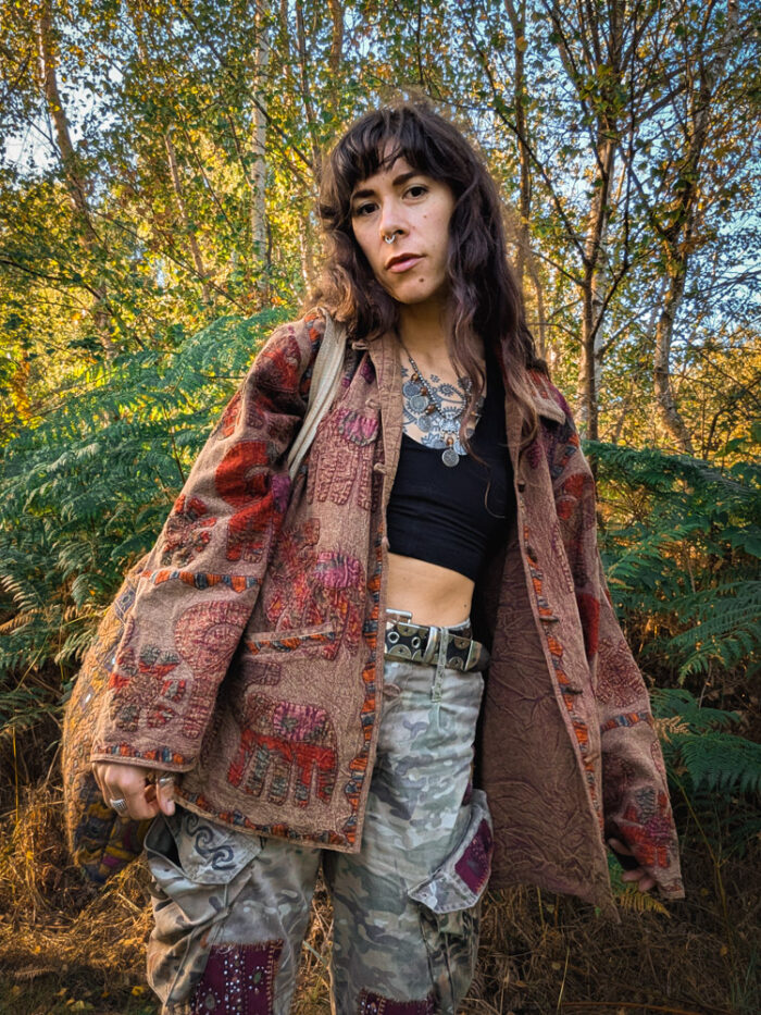 Vintage Elephant Patchwork Jacket