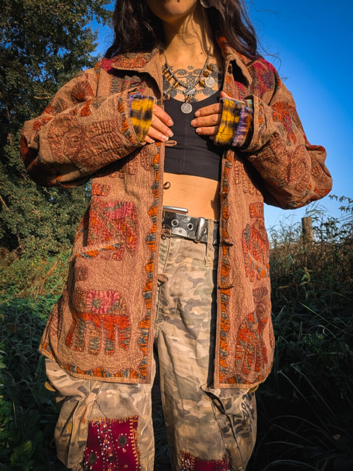 Vintage Elephant Patchwork Jacket - Image 2