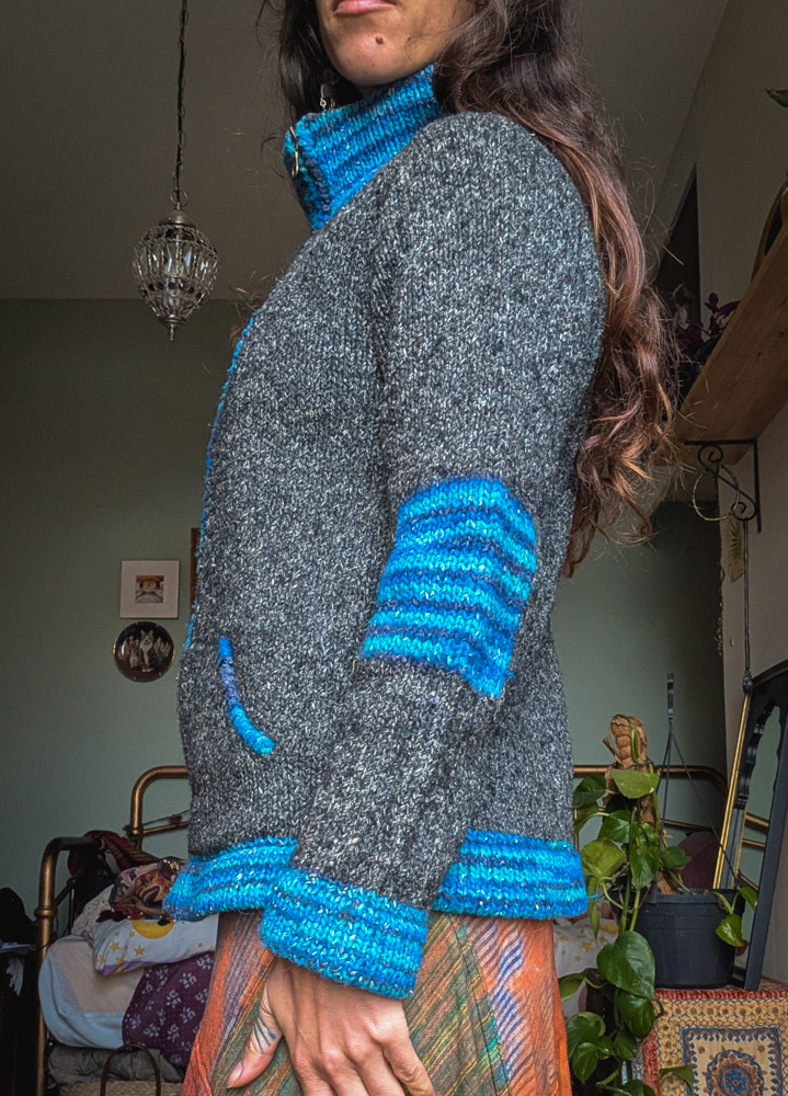 Preloved Ecuador Knitwear Zip-Up Jacket - Image 3