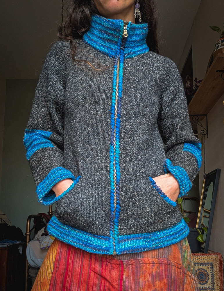Preloved Ecuador Knitwear Zip-Up Jacket