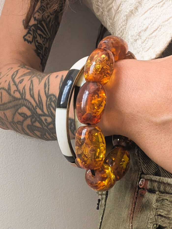 Vintage Faux Amber Bracelet - Image 4
