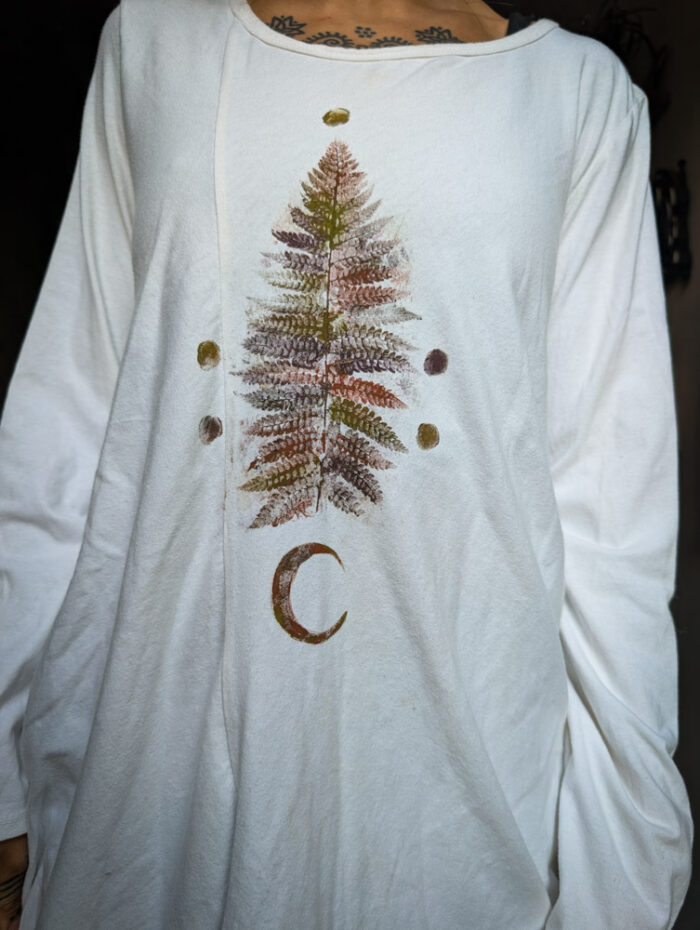 Reworked Fern Print Long Sleeved Top - Image 3