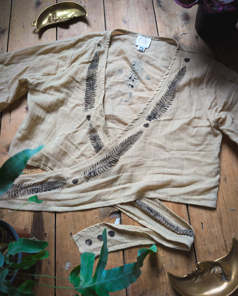 Fern Moon Beige Wrap Top