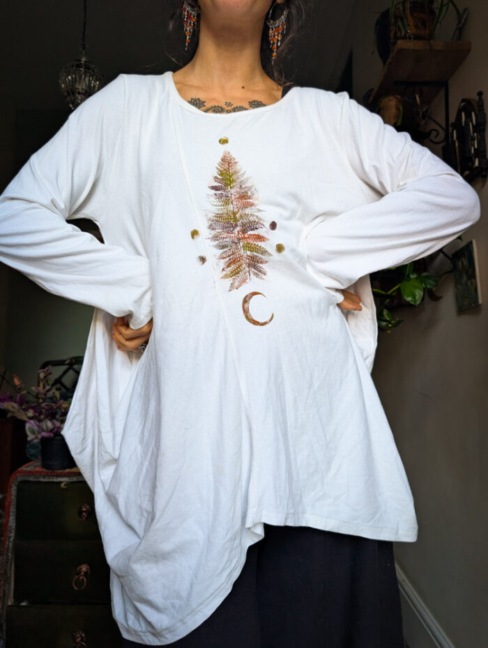 Reworked Fern Print Long Sleeved Top
