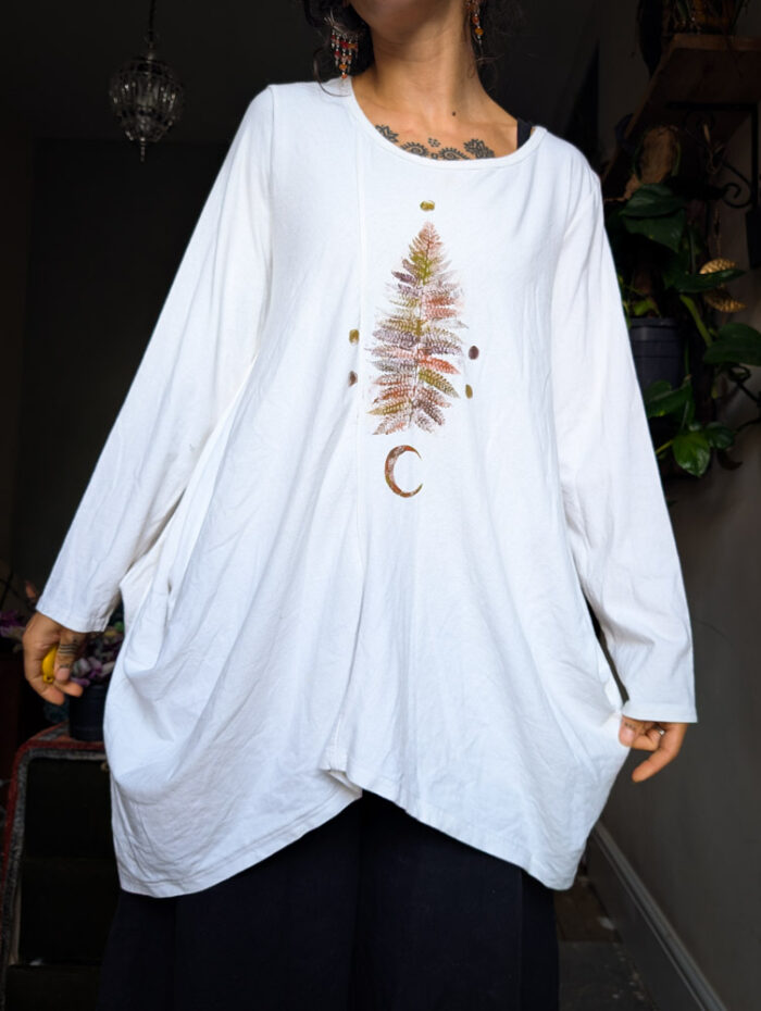 Reworked Fern Print Long Sleeved Top - Image 5