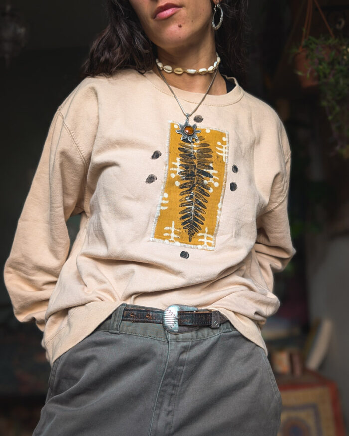 Reworked Fern Print Sweatshirt