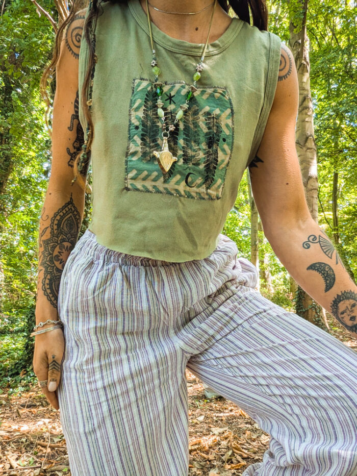 Reworked Fern Print Vest - Image 5