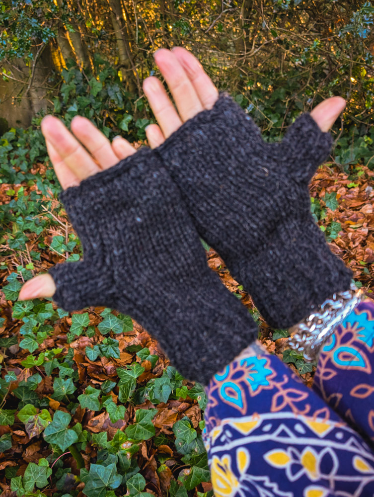 Grey Wool Fox Handwarmers - Image 3