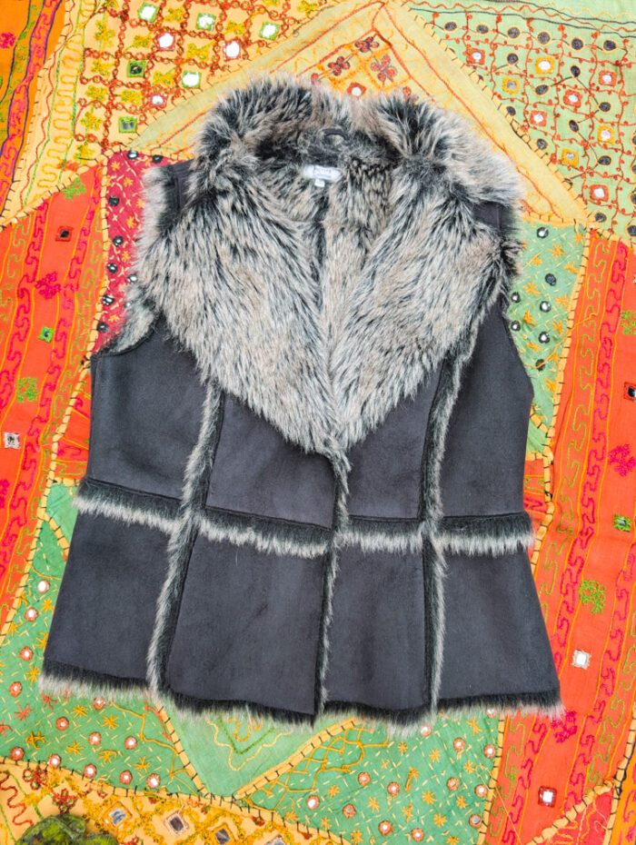 Reworked Boho Faux Fur Gilet - Image 2