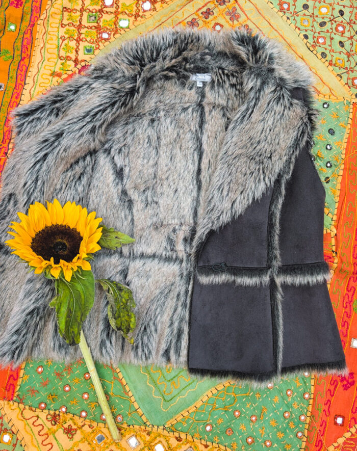 Reworked Boho Faux Fur Gilet - Image 3