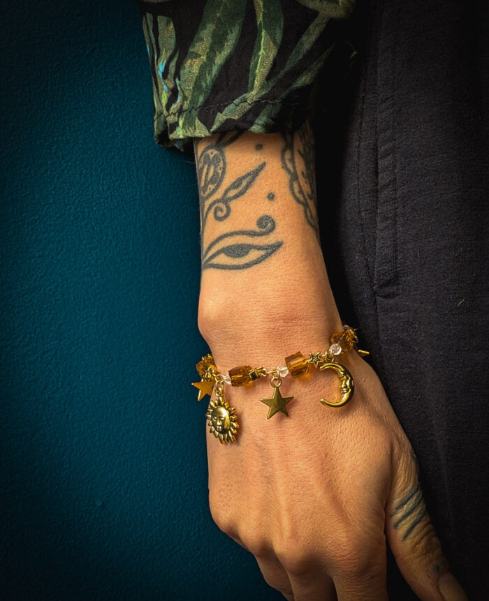 Gold & Amber Celestial Bracelet - Image 3