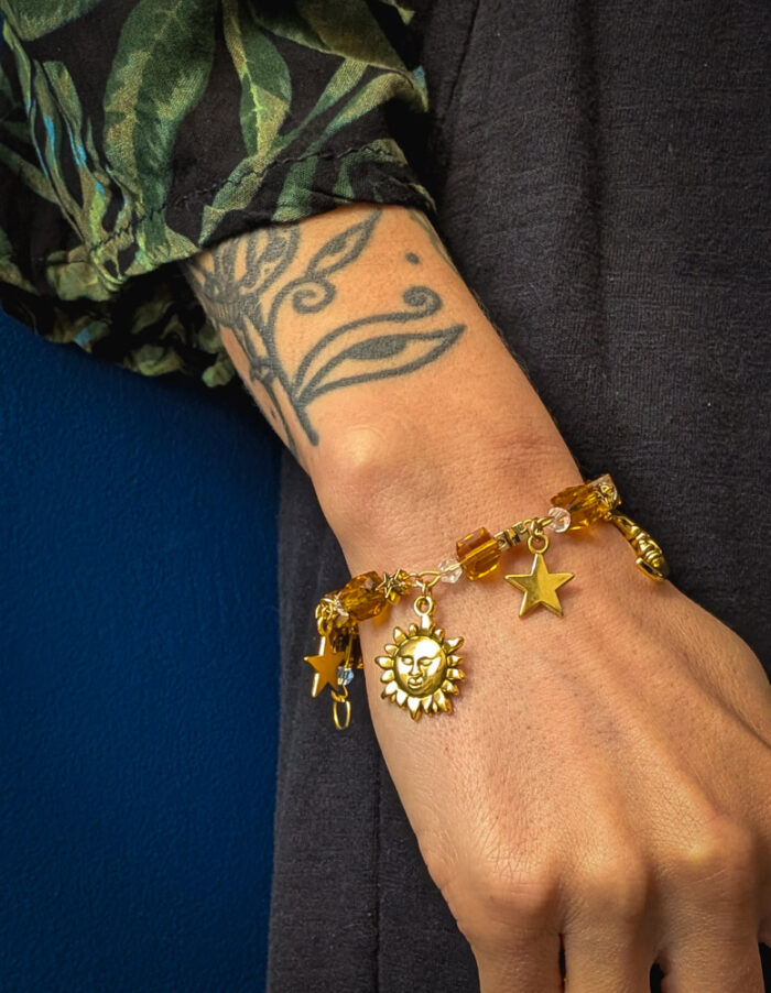 Gold & Amber Celestial Bracelet - Image 6