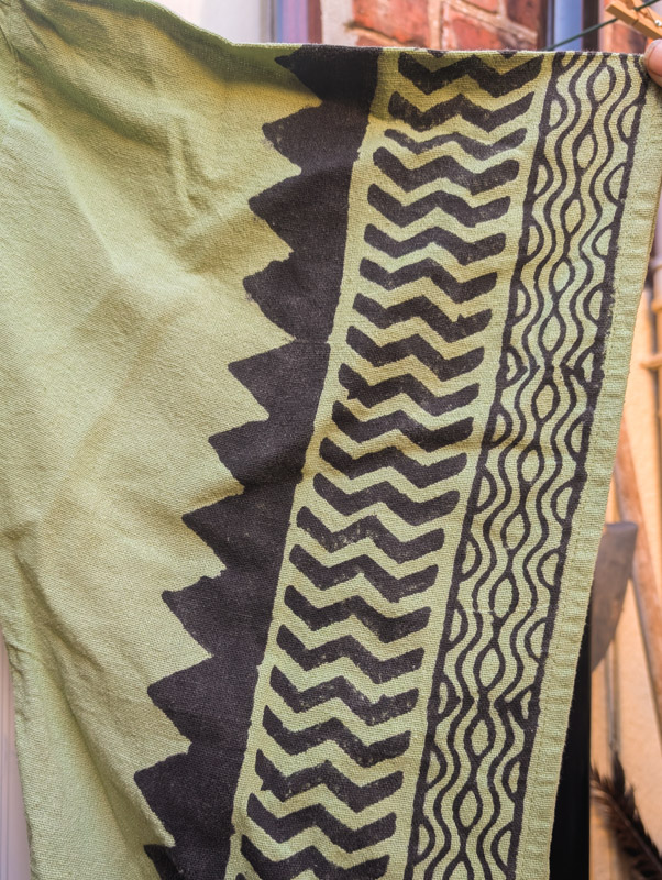 Green Block Print Kimono - Image 7