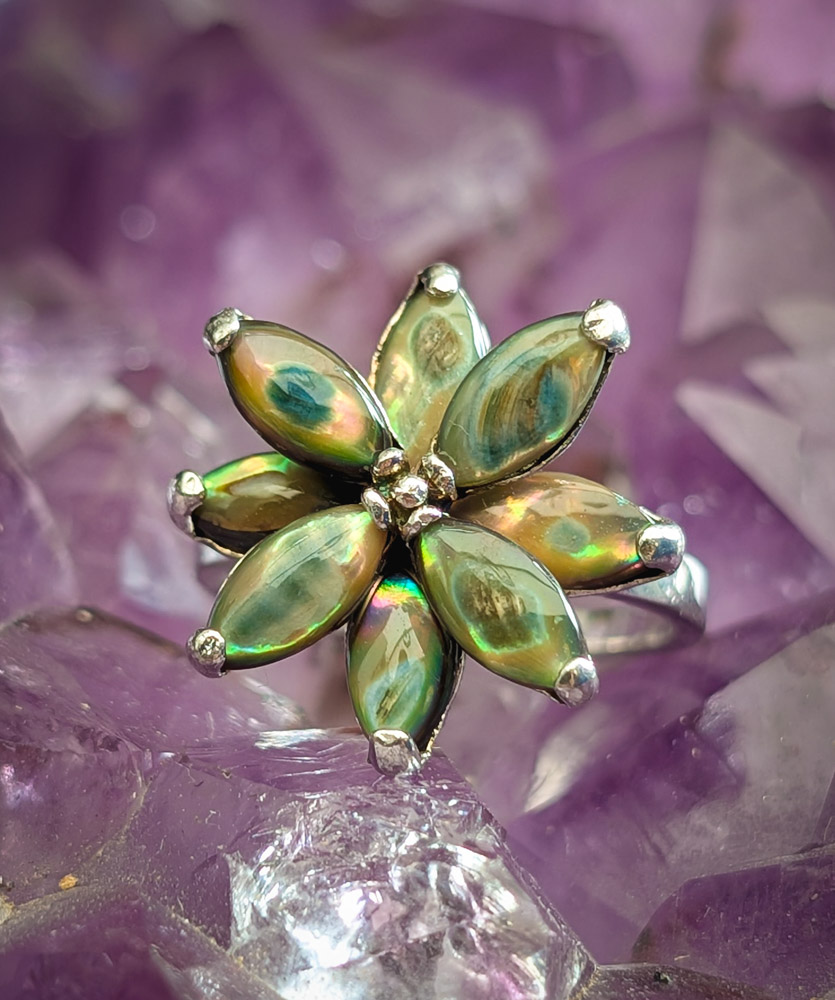 925 Silver Flower Ring