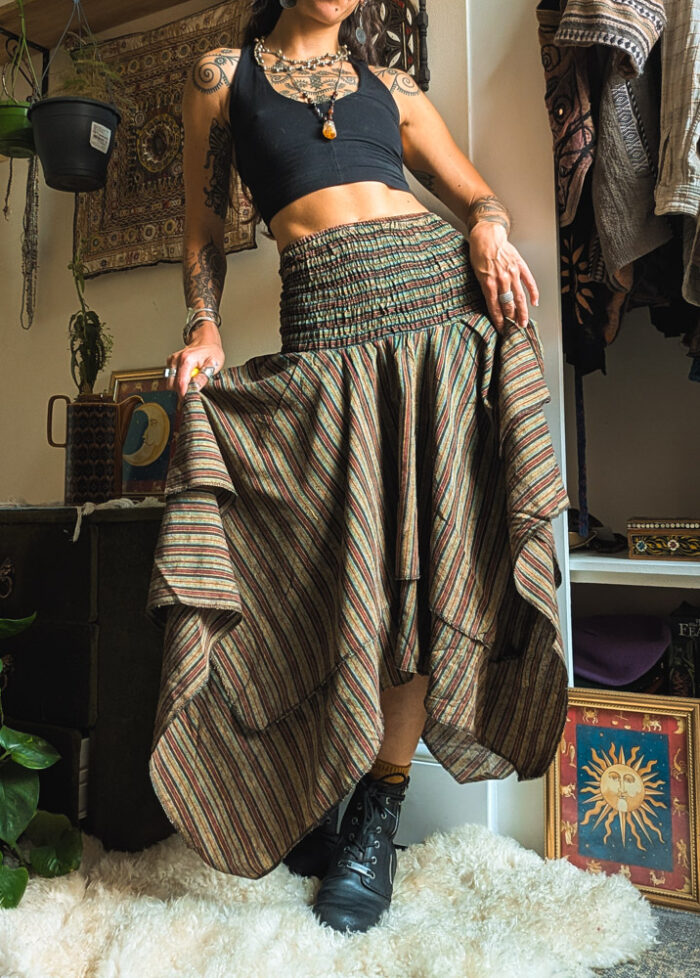 Green Hanky Hem 2-in-1 Dress / Skirt - Image 8