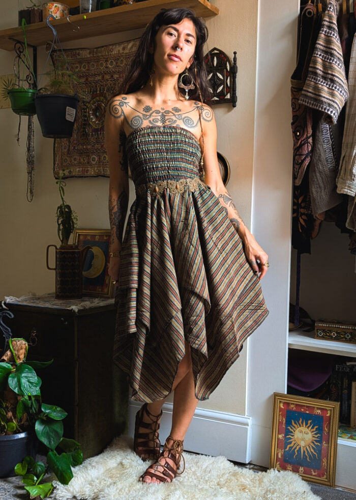 Green Hanky Hem 2-in-1 Dress / Skirt - Image 5