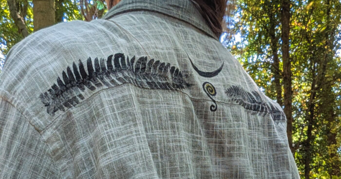 Reworked Fern Print Cotton Shirt - Image 2