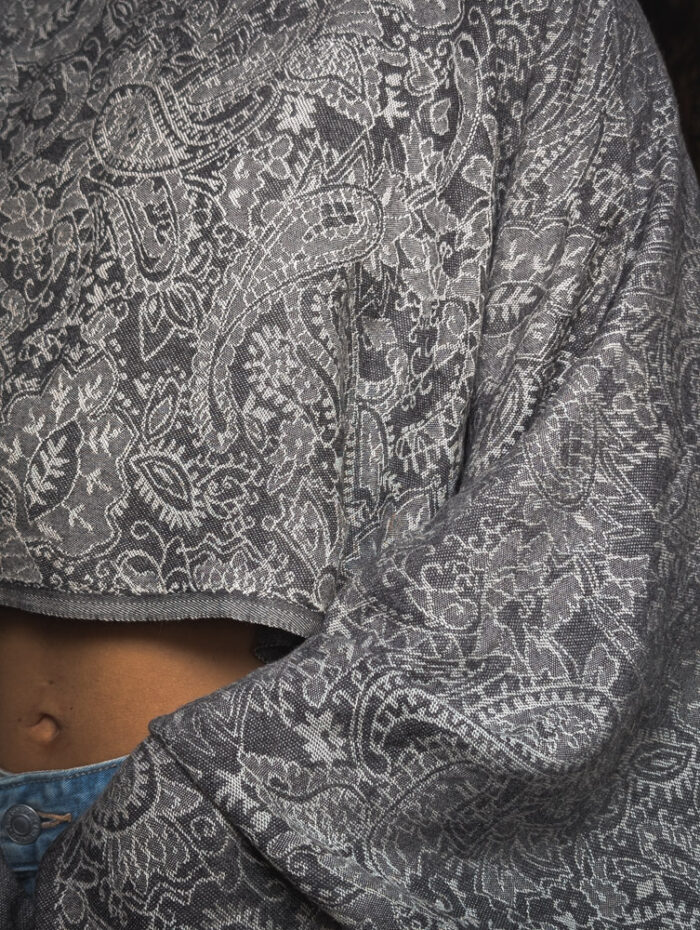 Upcycled Grey Paisley Fairy Top - Image 3