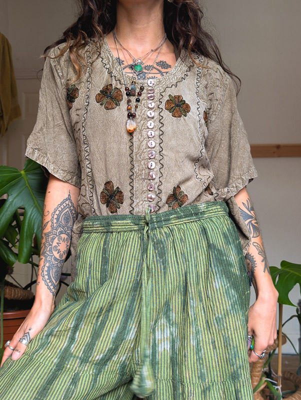 Grey Embroidered Top - Image 3