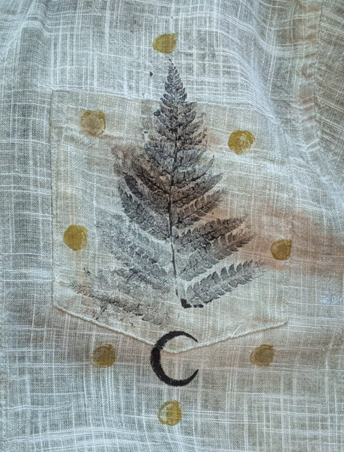 Reworked Fern Print Cotton Shirt - Image 4