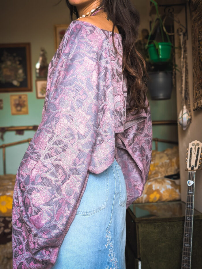 Upcycled Grey Owl Fairy Top - Image 2