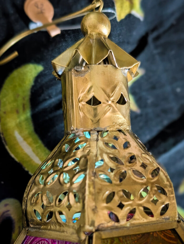 Medium Brass Hanging Lantern - Image 3