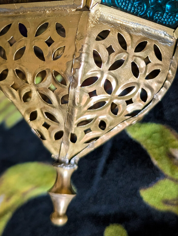 Medium Brass Hanging Lantern - Image 5