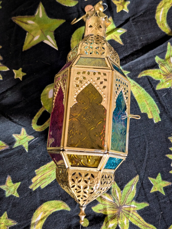 Medium Brass Hanging Lantern - Image 6