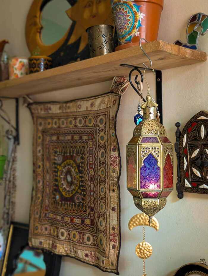 Medium Brass Hanging Lantern - Image 8