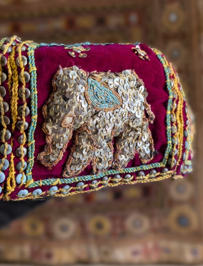 Vintage Elephant Beaded Cap - Image 3