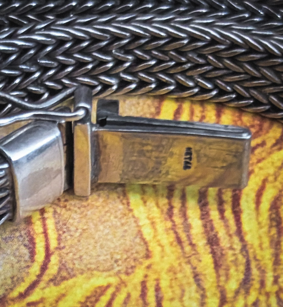 Vintage Indian Herringbone 925 Necklace - Image 10