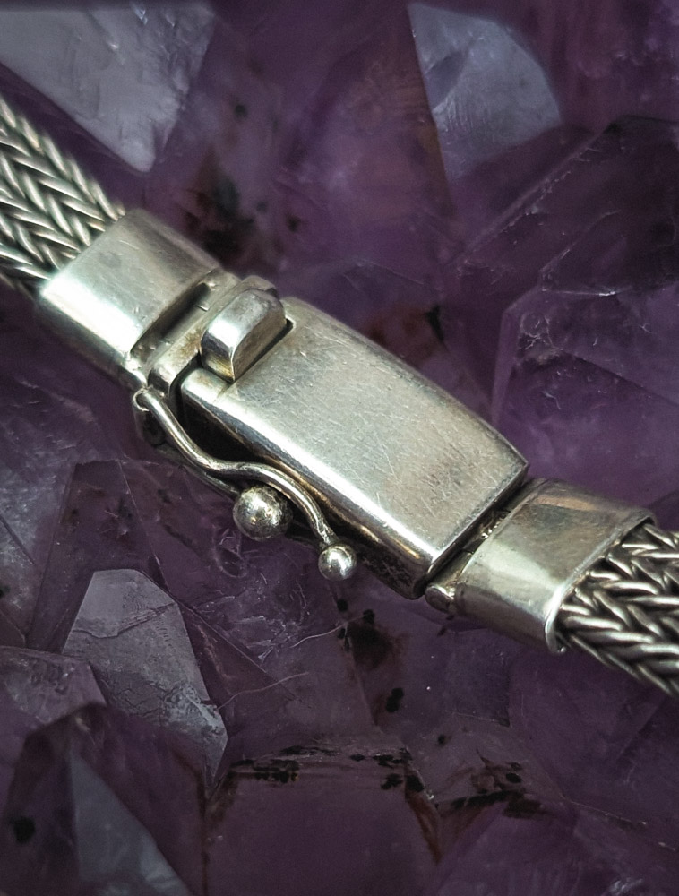 Vintage Indian Herringbone 925 Necklace - Image 6