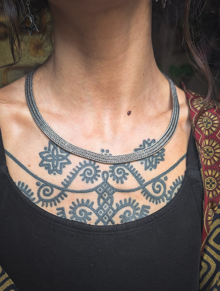 Vintage Indian Herringbone 925 Necklace - Image 2