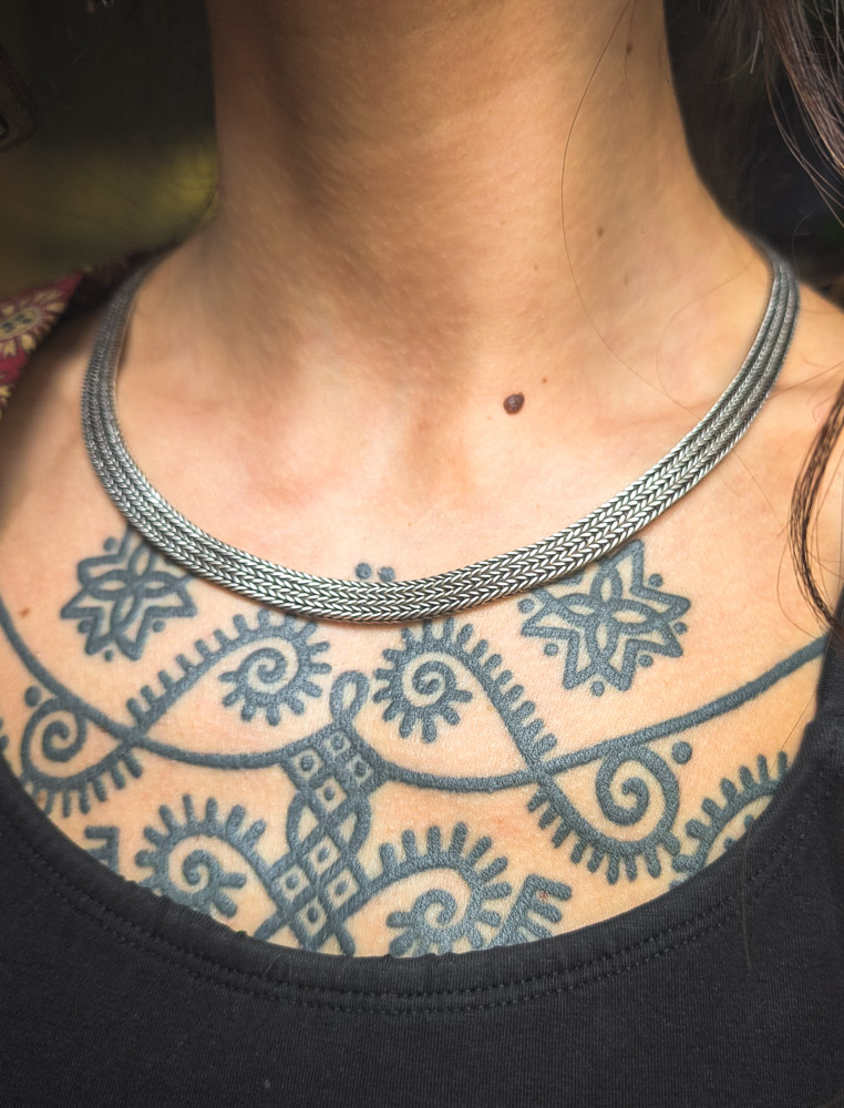 Vintage Indian Herringbone 925 Necklace - Image 9