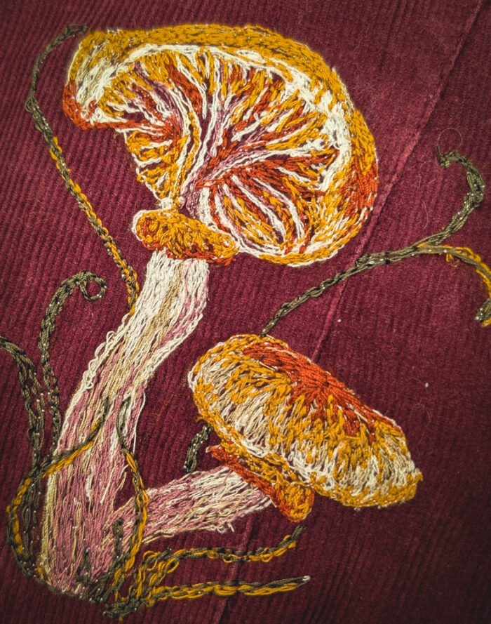 Reworked Mushroom Embroidered Cord Shirt - Image 6