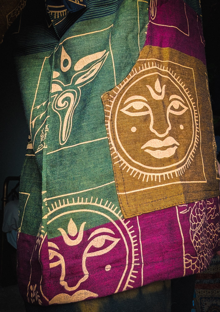 Earthy Patchwork Hippie Hoodie - Image 2