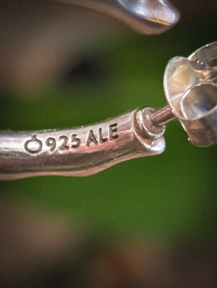 Vintage 925 Silver Hoops - Image 3