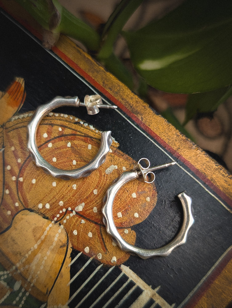 Vintage 925 Silver Hoops