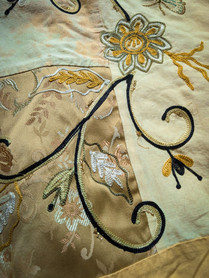 Vintage Sunshine Embroidered Patchwork Jacket - Image 3
