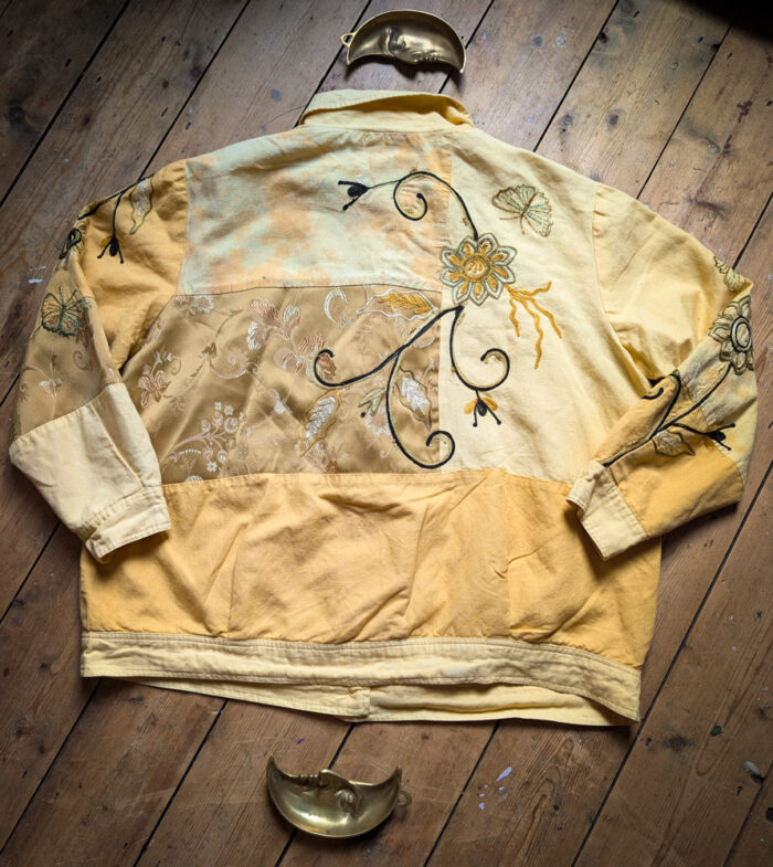 Vintage Sunshine Embroidered Patchwork Jacket - Image 2