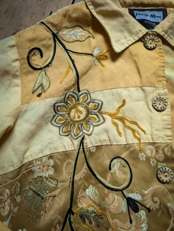 Vintage Sunshine Embroidered Patchwork Jacket - Image 5