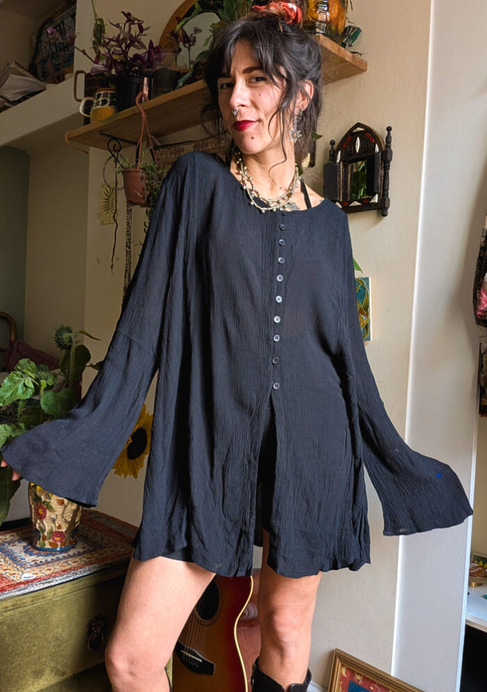 Vintage Sheer Tunic / Mini Dress