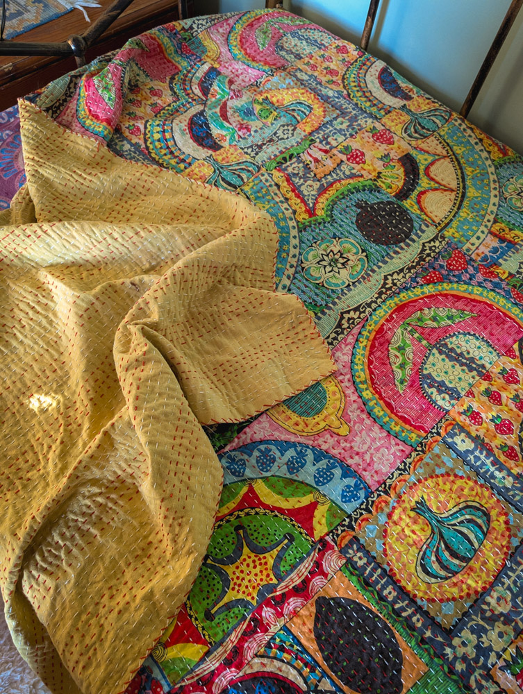 Indian Patchwork Kantha Throw - Image 3