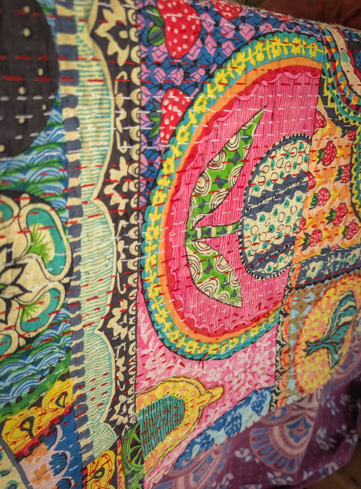 Indian Patchwork Kantha Throw - Image 4