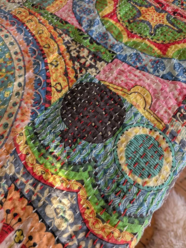 Indian Patchwork Kantha Throw - Image 5